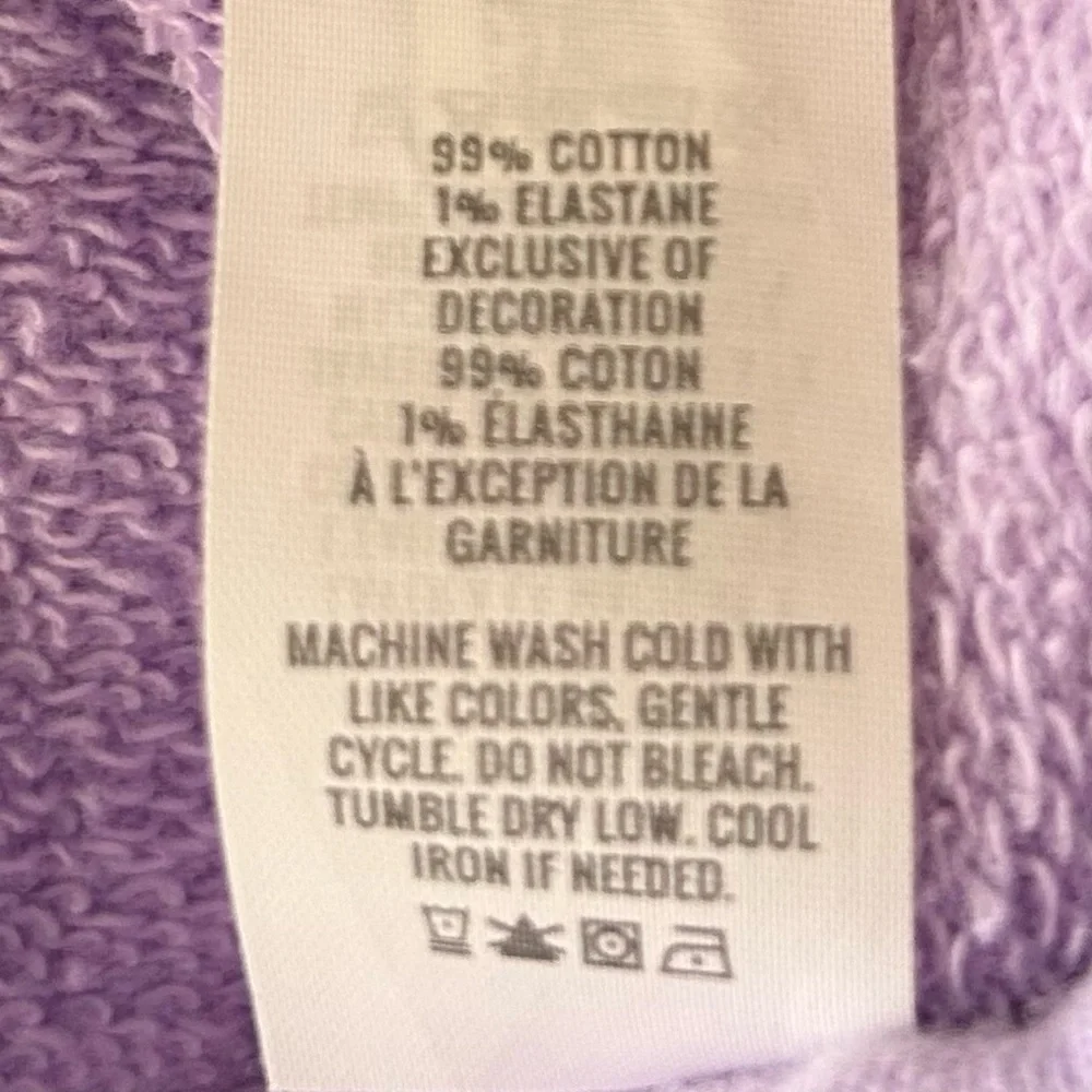 Aerie Women’s Easy Street Cotton Oversized Gauzy Sweatshirt in Lavender, Large - Picture 8 of 8